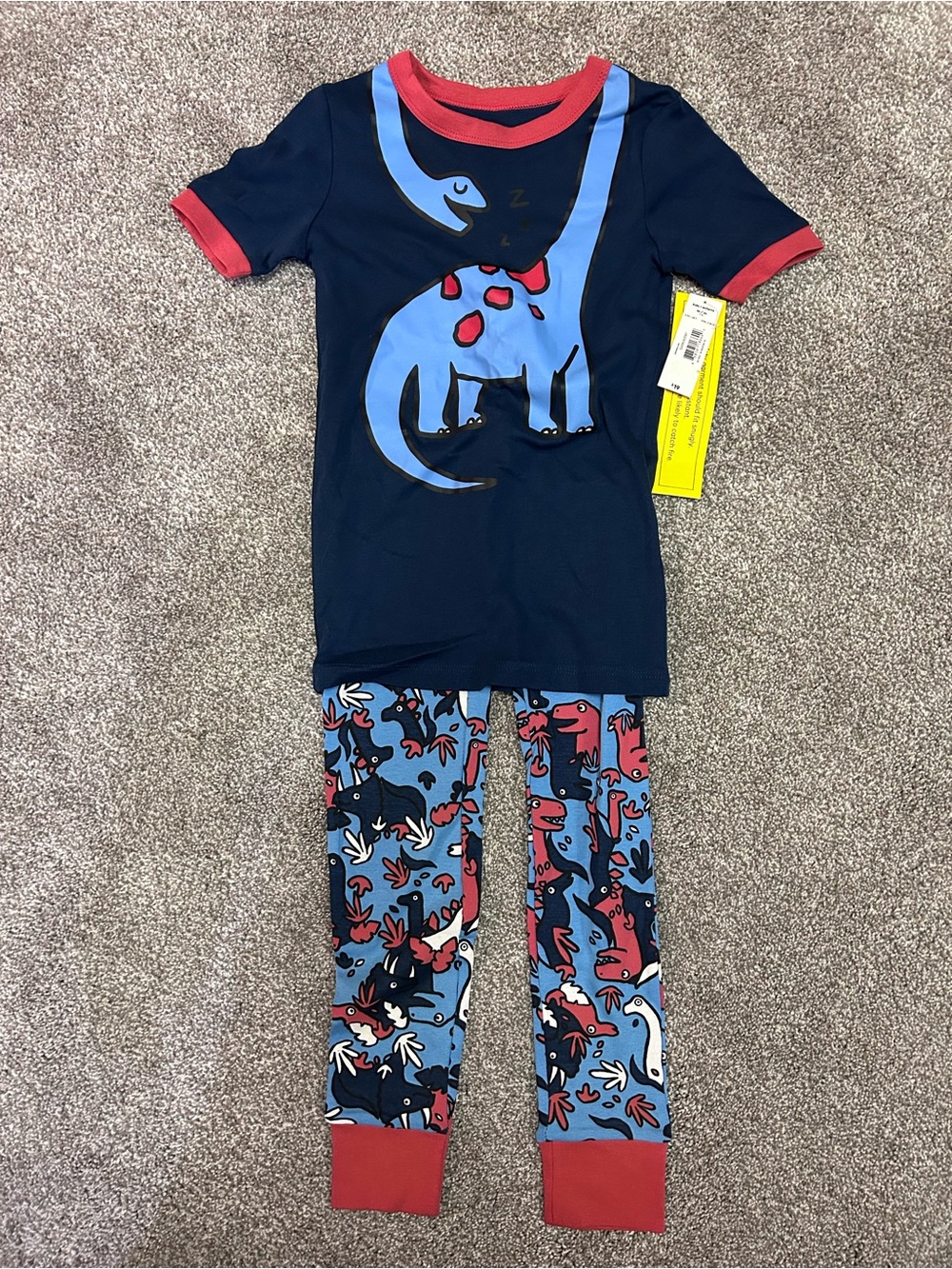 3/$30 Joe Fresh Navy and Red Dinosaur Pajama Set